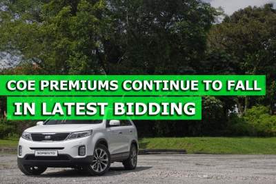 COE premiums decline across all categories
