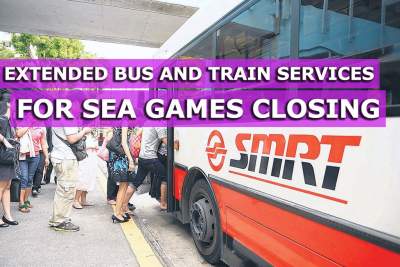 SMRT bus and train services extended for SEA Games closing ceremony