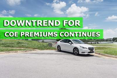 Downtrend for COE premiums continues in latest bidding exercise