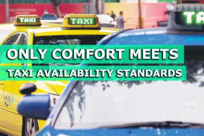 Only Comfort meets taxi availability standards