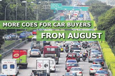Increase in COE quota for vehicle buyers from August