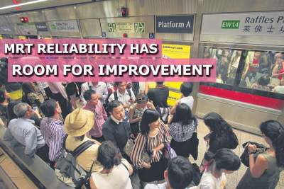 Improved MRT reliability since 2011 but more needs to be done