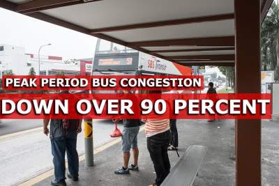 Peak period crowding on buses down more than 90 percent from 2012