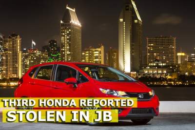 Yet another Honda car stolen in Johor Baru