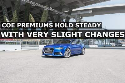 COE premiums hold steady, with very slight changes