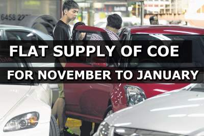 Total COE supply for November to January flat; more commercial COEs available