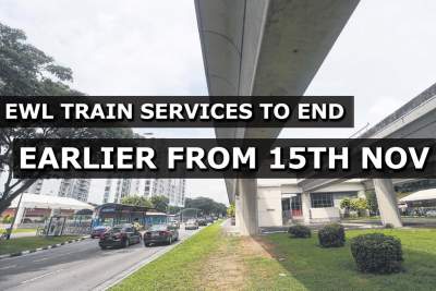 Train services between Bugis and Tanah Merah to end early from 15th Nov
