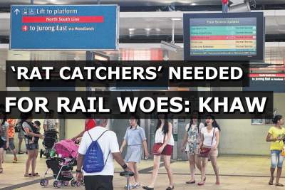'Rat catchers' needed to ease rail woes: Khaw