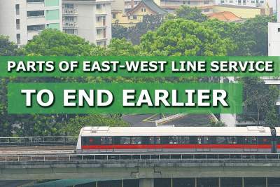 Rail service to end earlier on parts of East-West Line