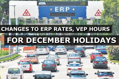 Lower ERP rates, shorter VEP operating hours during December school holidays