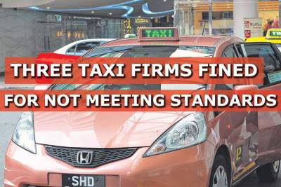 Three taxi firms fined for falling short of standards