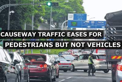 Causeway traffic eases for pedestrians but not vehicles