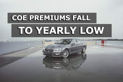 COE premiums across all car categories fall to yearly low