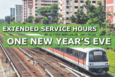SMRT extends bus and train service hours on New Year's Eve
