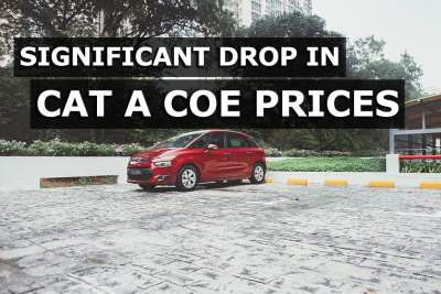 COE prices fall across the board, with Cat A dropping significantly