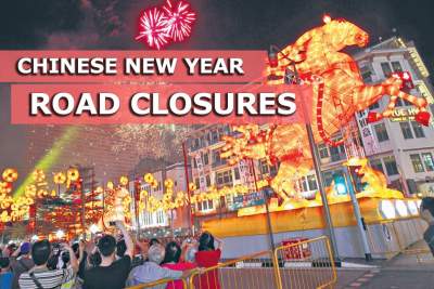 Chinatown traffic arrangements on Chinese New Year