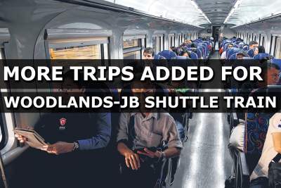 More Woodlands-JB shuttle train trips from tomorrow
