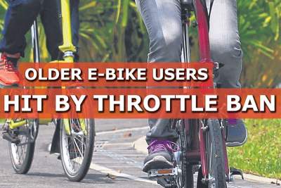 Older e-bike users still affected by throttle ban