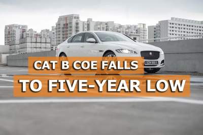 Cat B COE sinks below $40k, reaching a five-year low