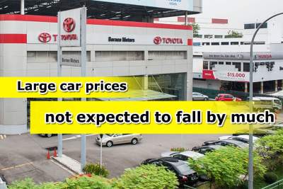 Large car prices not expected to fall in tandem with COE