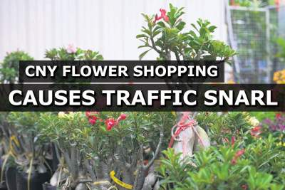 CNY flower shopping causes snarl at Thompson Road