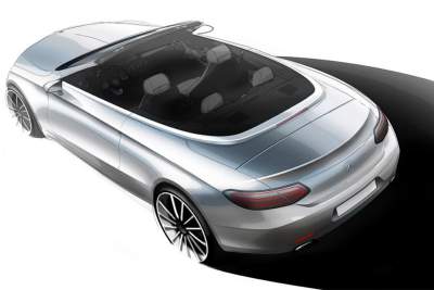 Mercedes-Benz teases C-Class Cabriolet ahead of Geneva debut