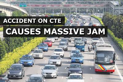 Multi-car collision on CTE causes massive jam