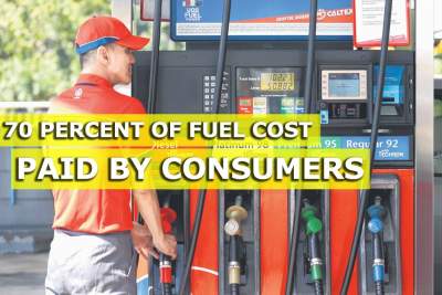 70 percent of fuel cost passed to consumers
