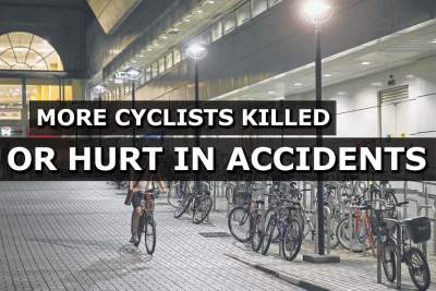 Increase in number of cyclists killed or hurt in accidents