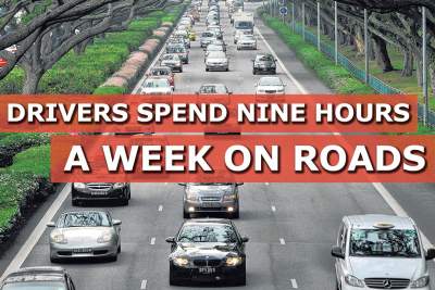 Singapore drivers spend nine hours weekly on the road