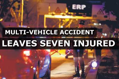 Seven injured in multi-vehicle accident following police chase