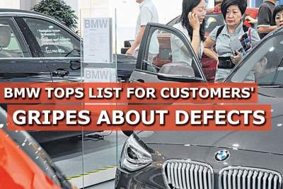BMW tops list for customers' gripes about defects