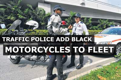 Traffic Police adds black motorcycles to fleet