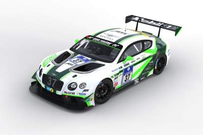 Two Bentley Continental GT3s will race in the Nurburgring 24 Hours race
