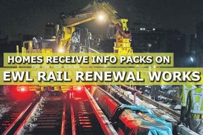 295,000 homes along East-West Line to receive info packs on rail renewal works