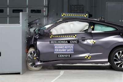 Honda Civic Coupe Scores Top Safety Pick+ Award From IIHS