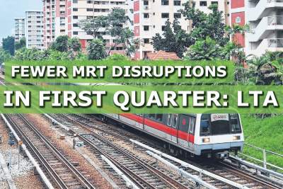 Fewer MRT disruptions in first quarter, LTA data shows