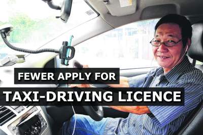 Applications for taxi-driving licenses take a dive