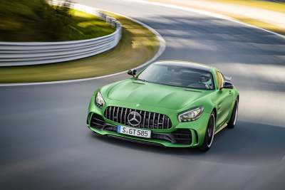 The new Mercedes-AMG GT R in all its 'AMG green hell magno' glory