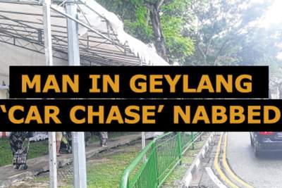 Man in Geylang 'car chase' was arrested yesterday for dangerous driving