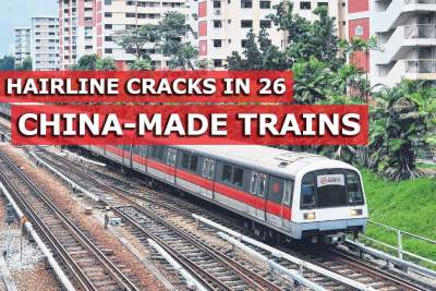 Hairline cracks in 26 MRT trains made in China
