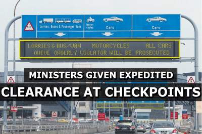 ICA: Normal practice for ministers to have expedited clearance at checkpoints