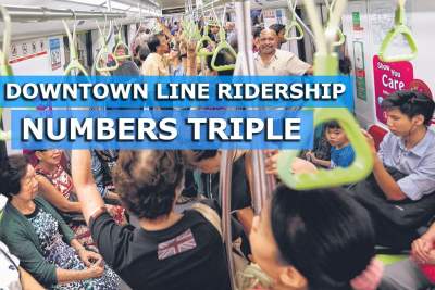 Downtown Line ridership numbers triple after opening of second phase