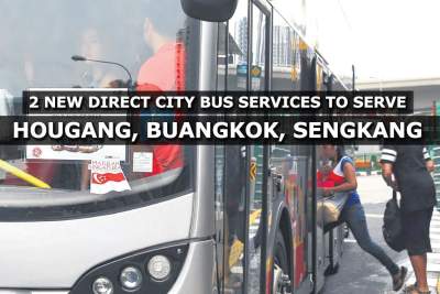 2 direct city bus services to serve Hougang, Buangkok, Sengkang in 4th quarter