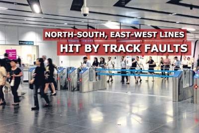 The North-South and East-West Lines were both hit by track faults today