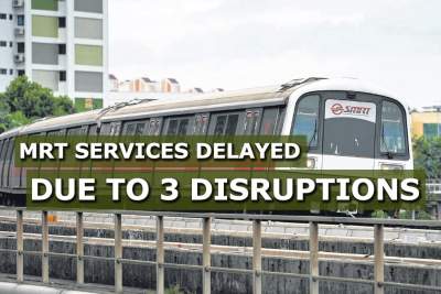 Three disruptions caused delays in East-West and North-South lines yesterday