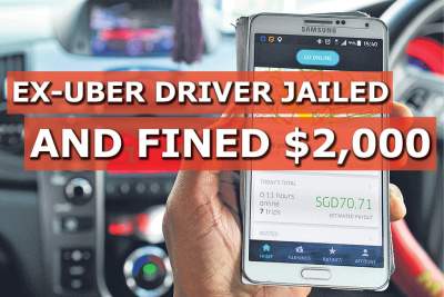 An ex-Uber driver fined for fighting with a LTA traffic warden