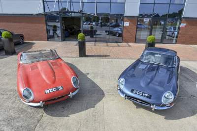 Two Jaguar E-Types built on 24th August 1961 reunite after 55 years