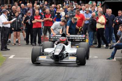 Scott Moran of Ludlow takes the lead at Shelsley Walsh Hill Climb