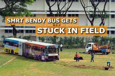 What's that bendy bus doing in the field?